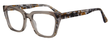 Afro Motif Women Eyeglasses: Ngozi - Transparent Brown - SpecSMART Eye Clinic (Diagonal View)
